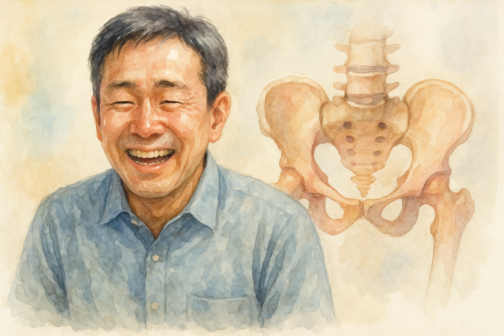 骨盤矯正の施術説明を整体師