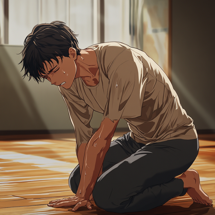 足の動きが悪くて悩む男性