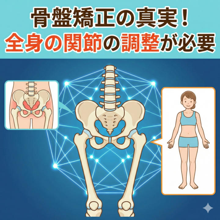 骨盤矯正の真実！全身の関節の調整が必要の画像