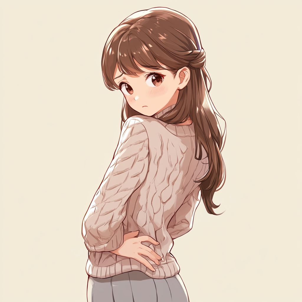 女性が骨盤を抑えている腰痛で悩んでいる