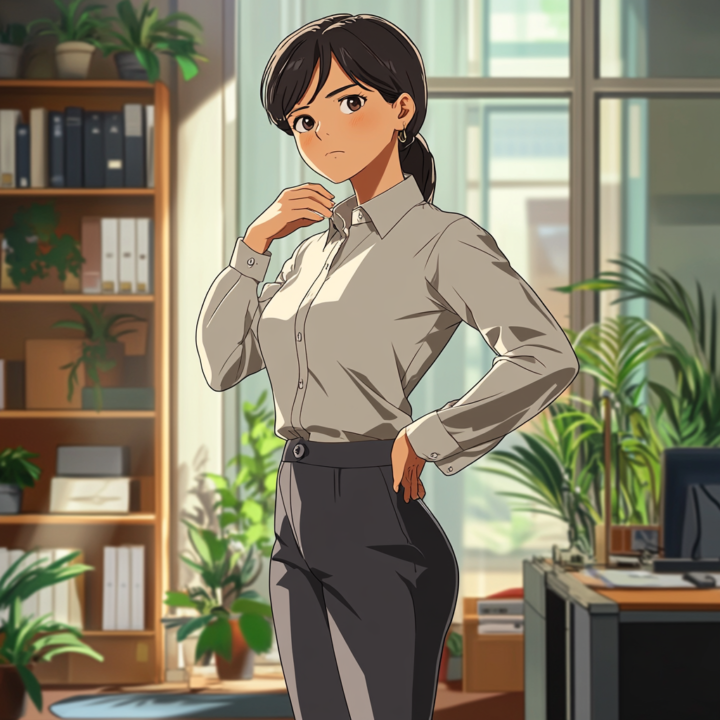 猫背に苦しんでいる女性