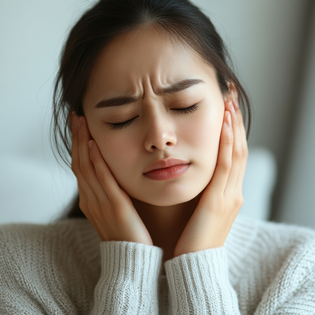 首の痛みが痛くて病気かもしれないと悩んでいる女性