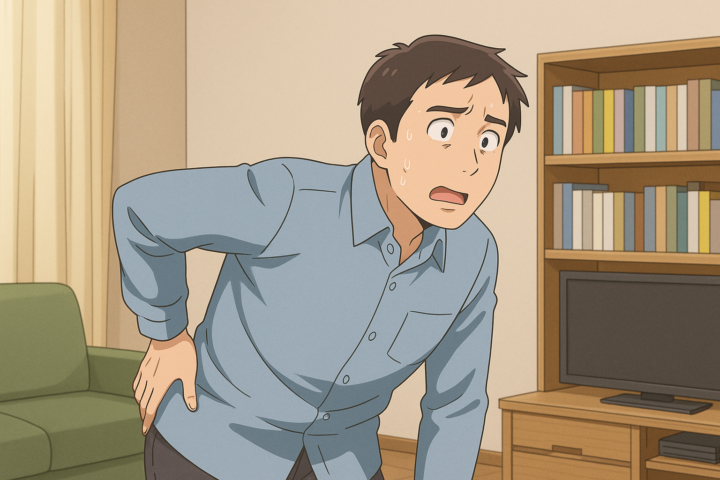 「またあの腰の痛みが…」と不安を抱えていた男性