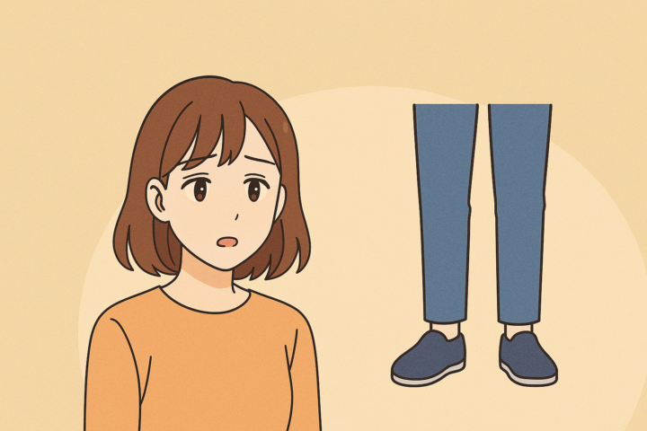 足の長さが違うと言われて不安になった女性