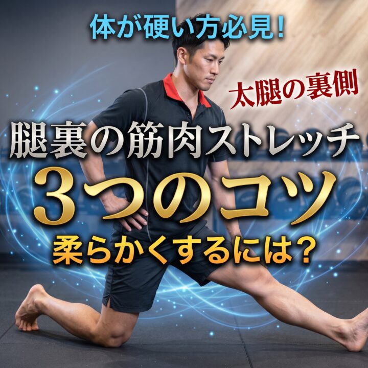 太腿の裏側の筋肉を柔らかくする方法　動画で紹介の画像
