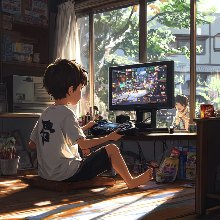 運動低下が見える子供