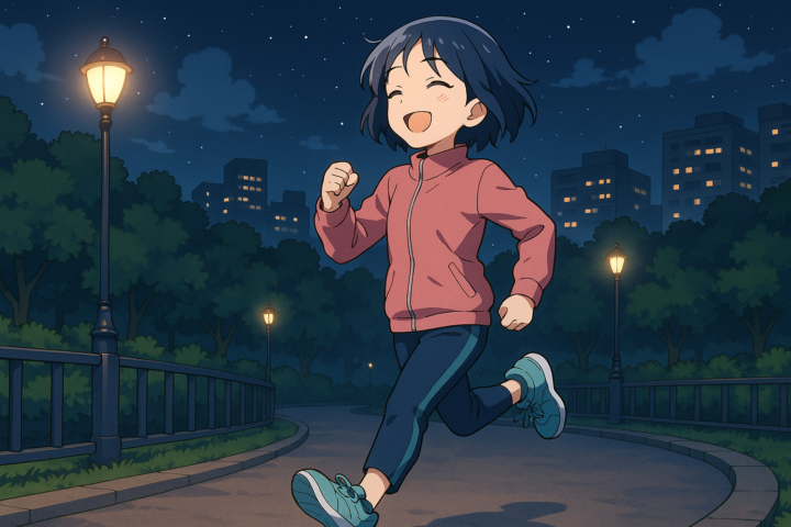 夜の工夫とリズムで、足も心も軽い女性
