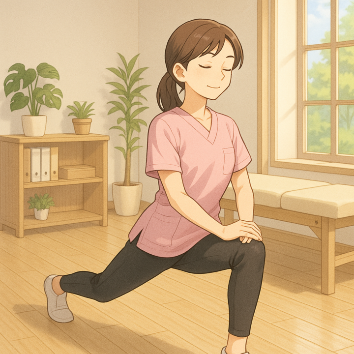 前後に開いたら腰が楽になった女性