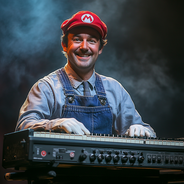 マリオの恰好をした整体のゴットハンド