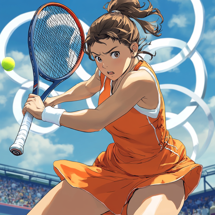 コンデションを整えて試合に挑む女性