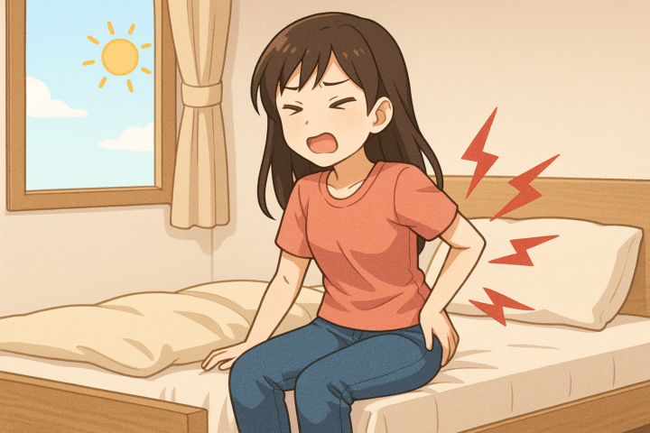 足が固まる朝!腰が鳴らす警報