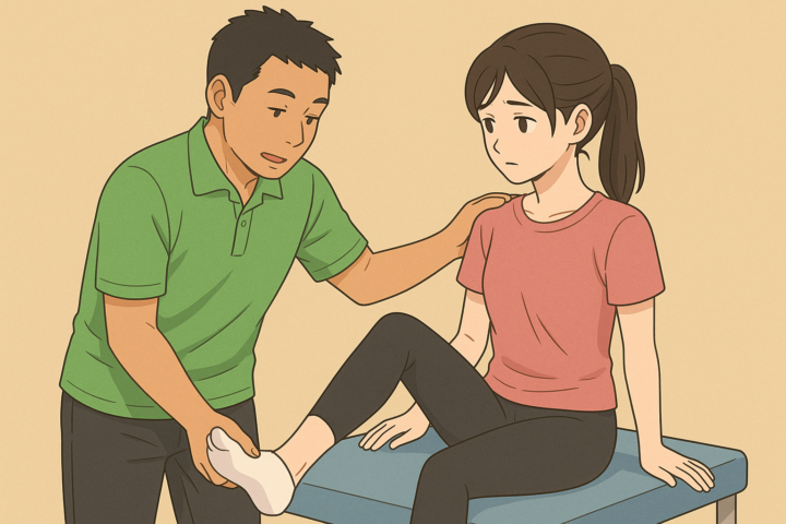 首のつらさ、もしかすると足元から