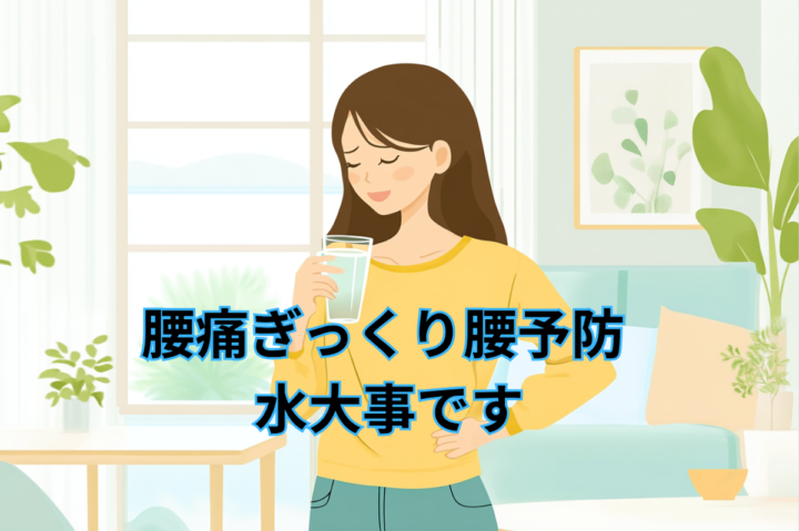 腰痛とぎっくり腰の予防には実は水が大事です 動画で解説の画像