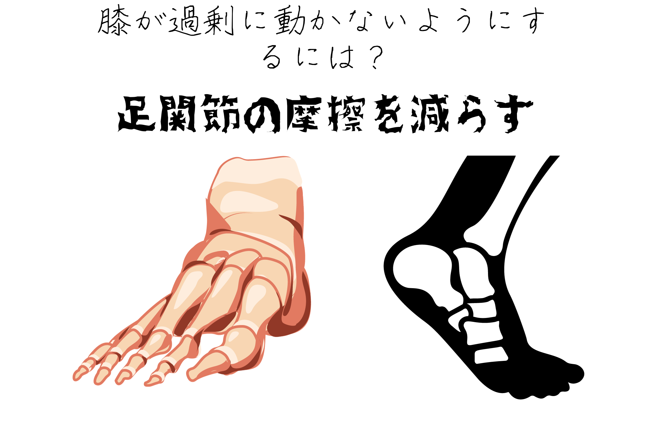 膝の過剰に動く原因は足首が関連