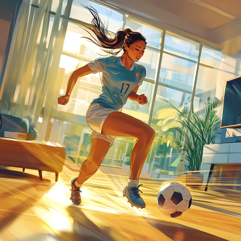 サッカーを行っている女子大生アスリート　川崎市のパーソナルジムで動く