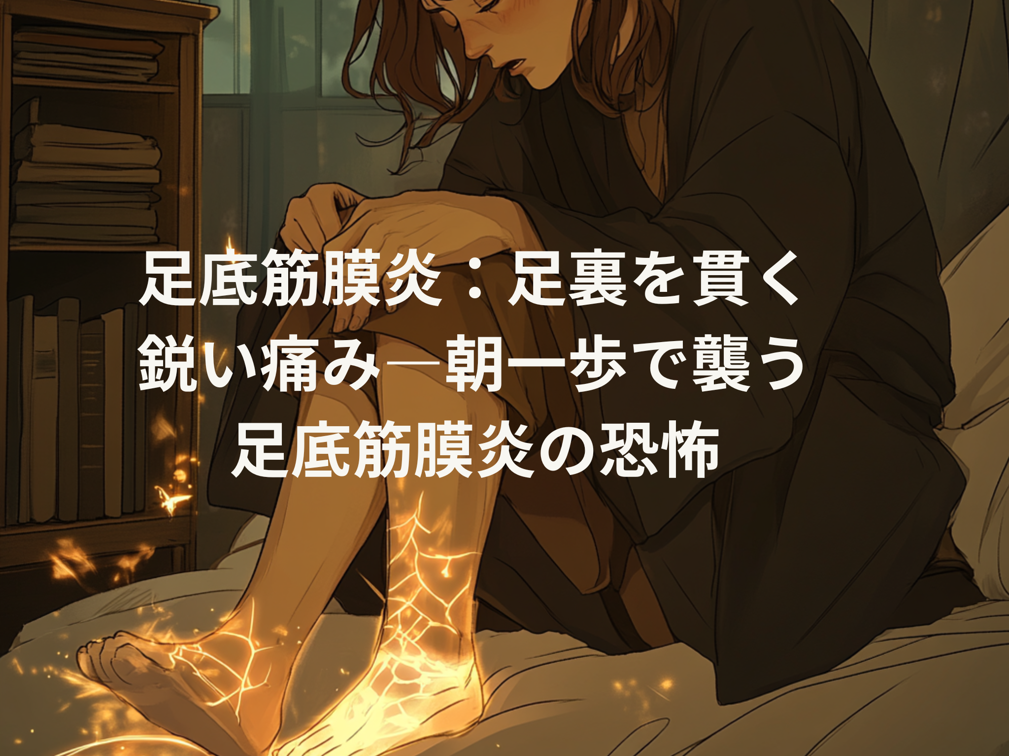足底筋膜炎:足裏を貫く鋭い痛み—朝一歩で襲う足底筋膜炎の恐怖