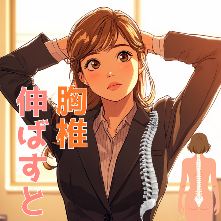 胸椎伸ばすとストレートネック良くなる