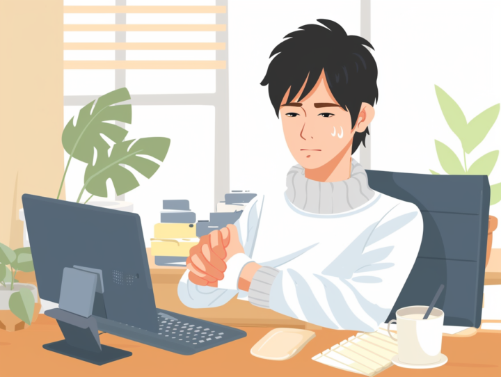 手が痛くなるパソコン作業