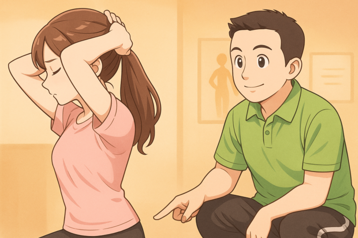 首のストレッチは要注意!後ろではなく、前に軽く行う程度でいい
