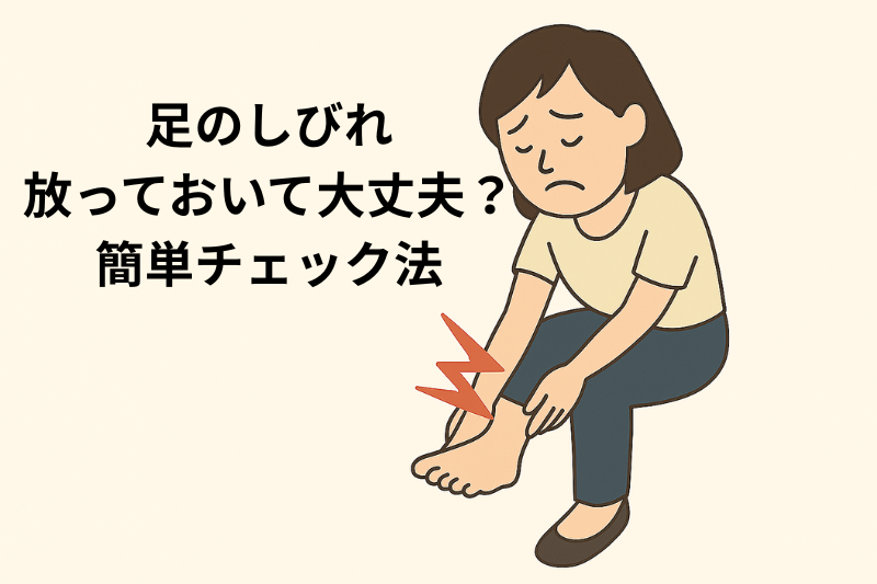 足のしびれ、放置しておいて大丈夫？簡単なチェック方法