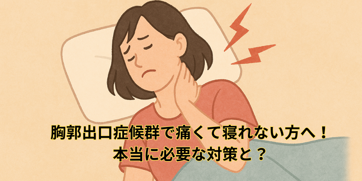 胸郭出口症候群で痛くて寝れない方へ！本当に必要な対策とは？