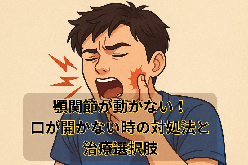 顎関節が動かない！口が開かない時の対処法と治療選択肢