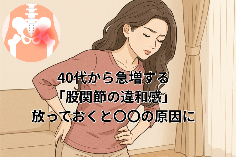 40代から急増する「股関節の違和感」、放っておくと変形性股関節症の原因に