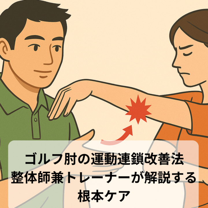 ゴルフ肘の運動連鎖改善法!整体師兼トレーナーが解説する総合ケアの画像