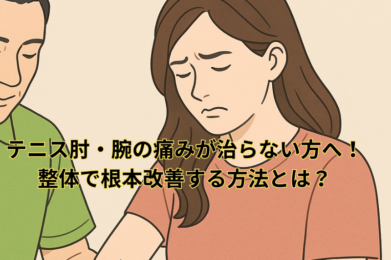 テニス肘・腕の痛みが治らない方へ！整体で根本改善する方法とは？
