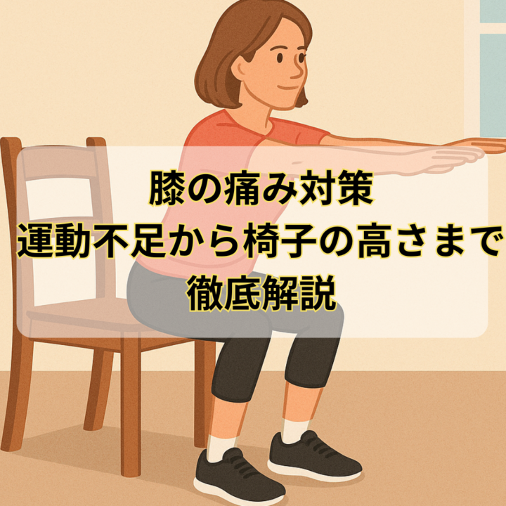 膝の痛み対策：運動不足から椅子の高さまで徹底解説の画像
