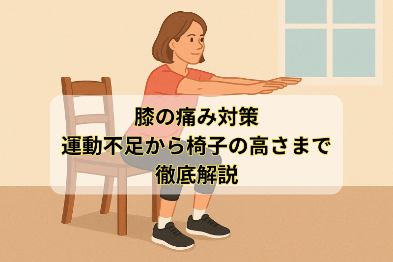 膝の痛み対策：運動不足から椅子の高さまで徹底解説