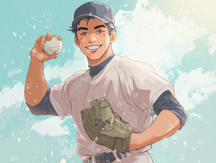 ボールを投げようとしている男性