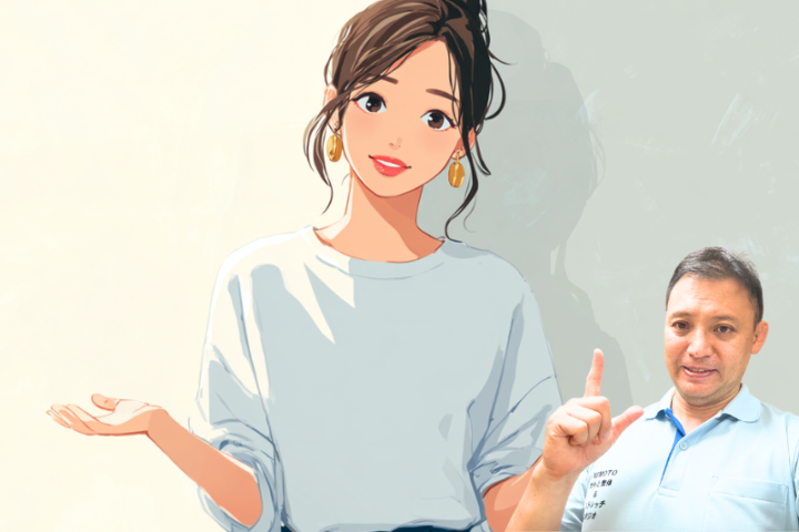 手を挙げている３０代の女性