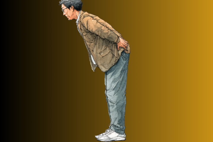 腰痛の50代の男性　腰が痛い