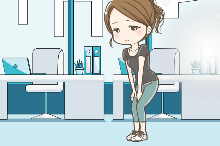 腰痛で困っている女性　