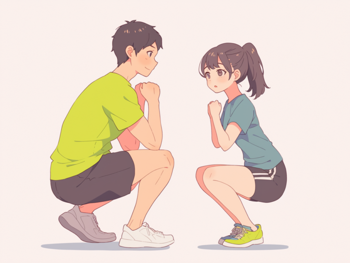 登戸のねもと整体&ストレッチスタジオでパーソナルトレーニングを受けている猫背の女子大生