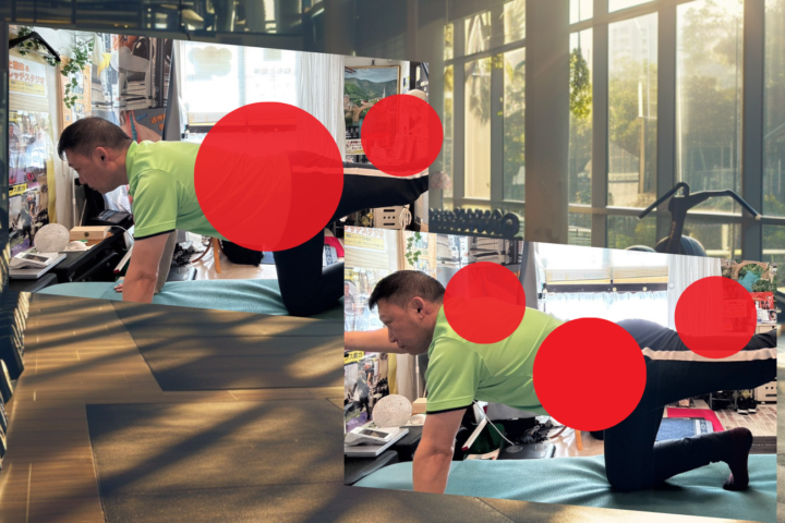 筋トレをしている男性