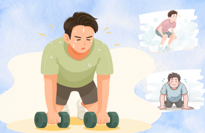 運動がうまくできない男性