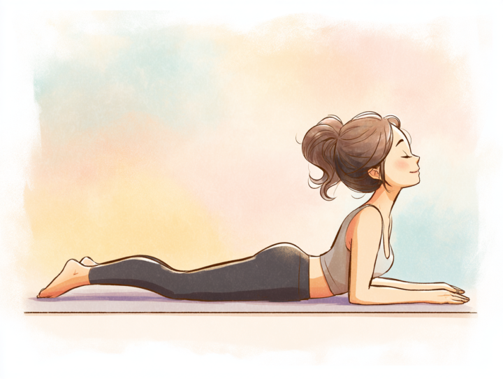 背筋のトレーニングしている女性