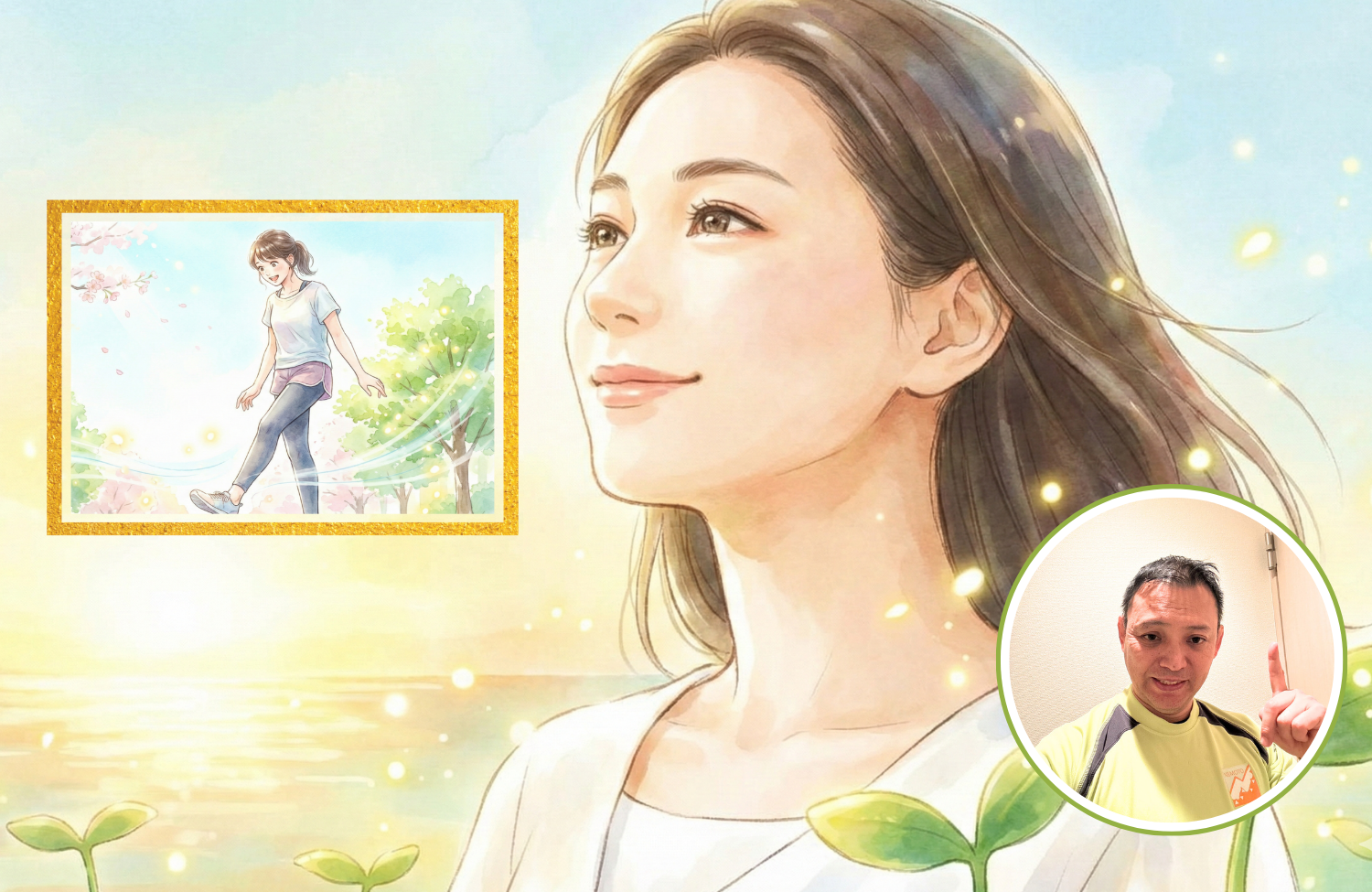 明るい表情をしている30代後半の女性