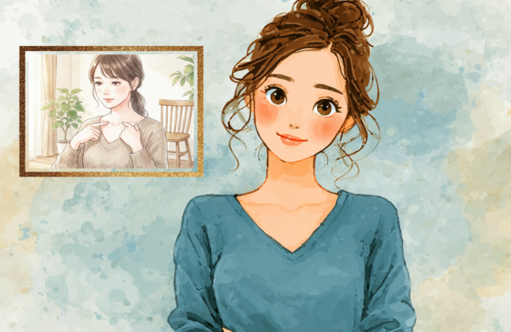 笑顔を見せている３０代の女性