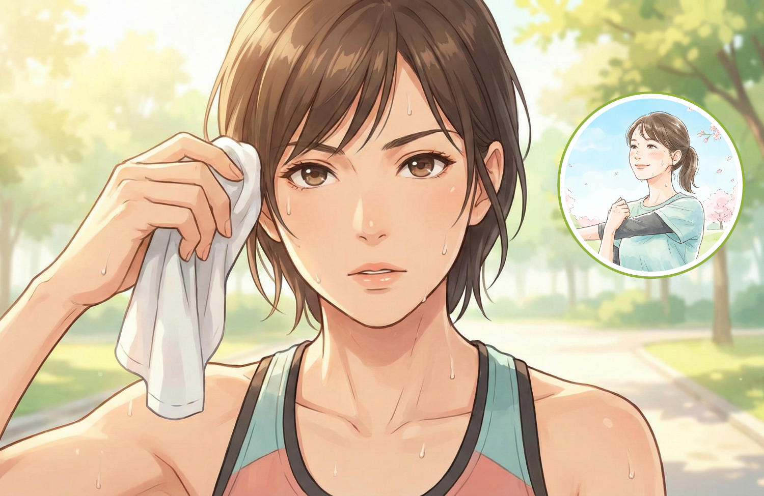 運動している20代後半の女性