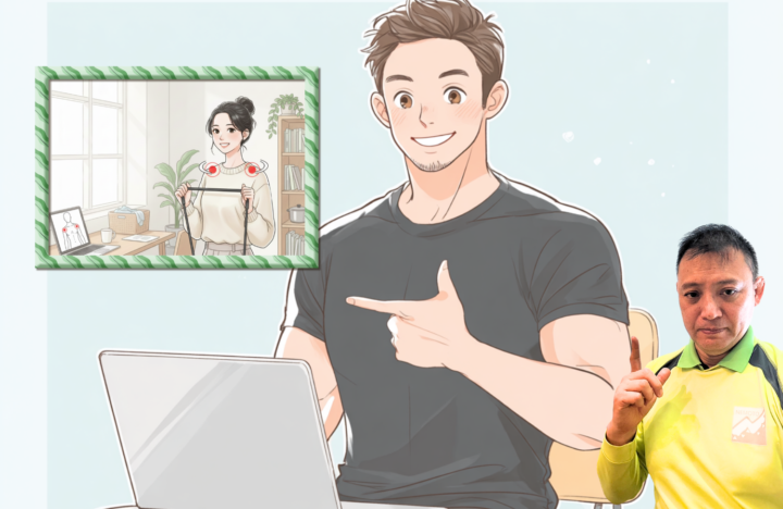 笑顔を見せている30代の男性