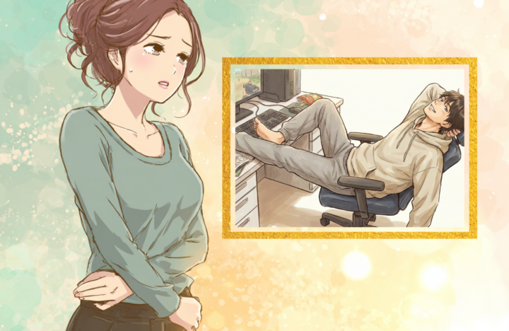 くつろいで座っている男性