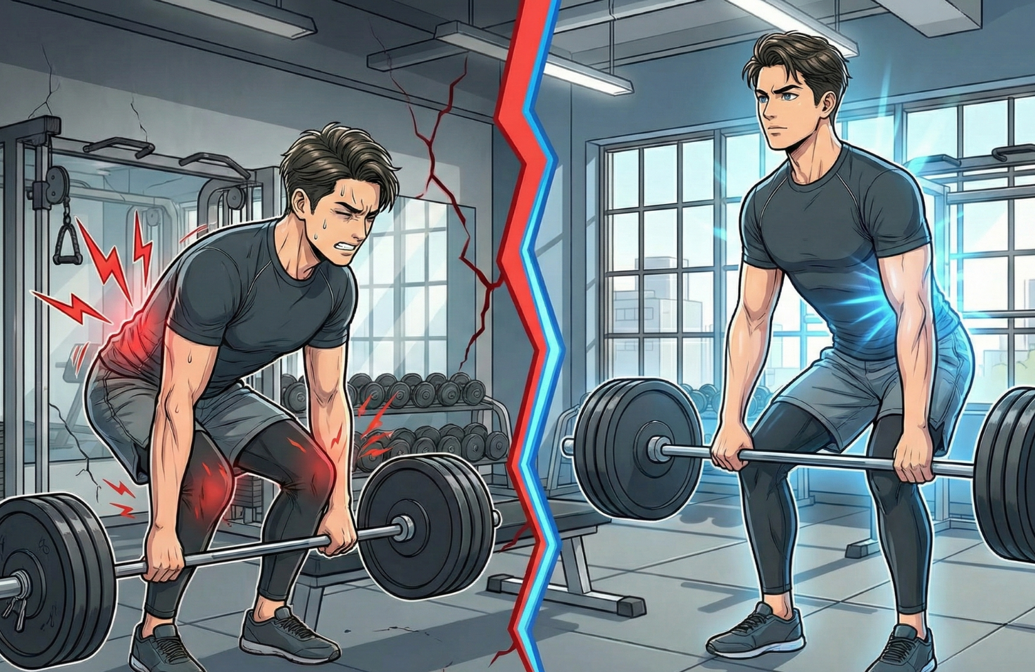 トレーニングをしている30代の男性