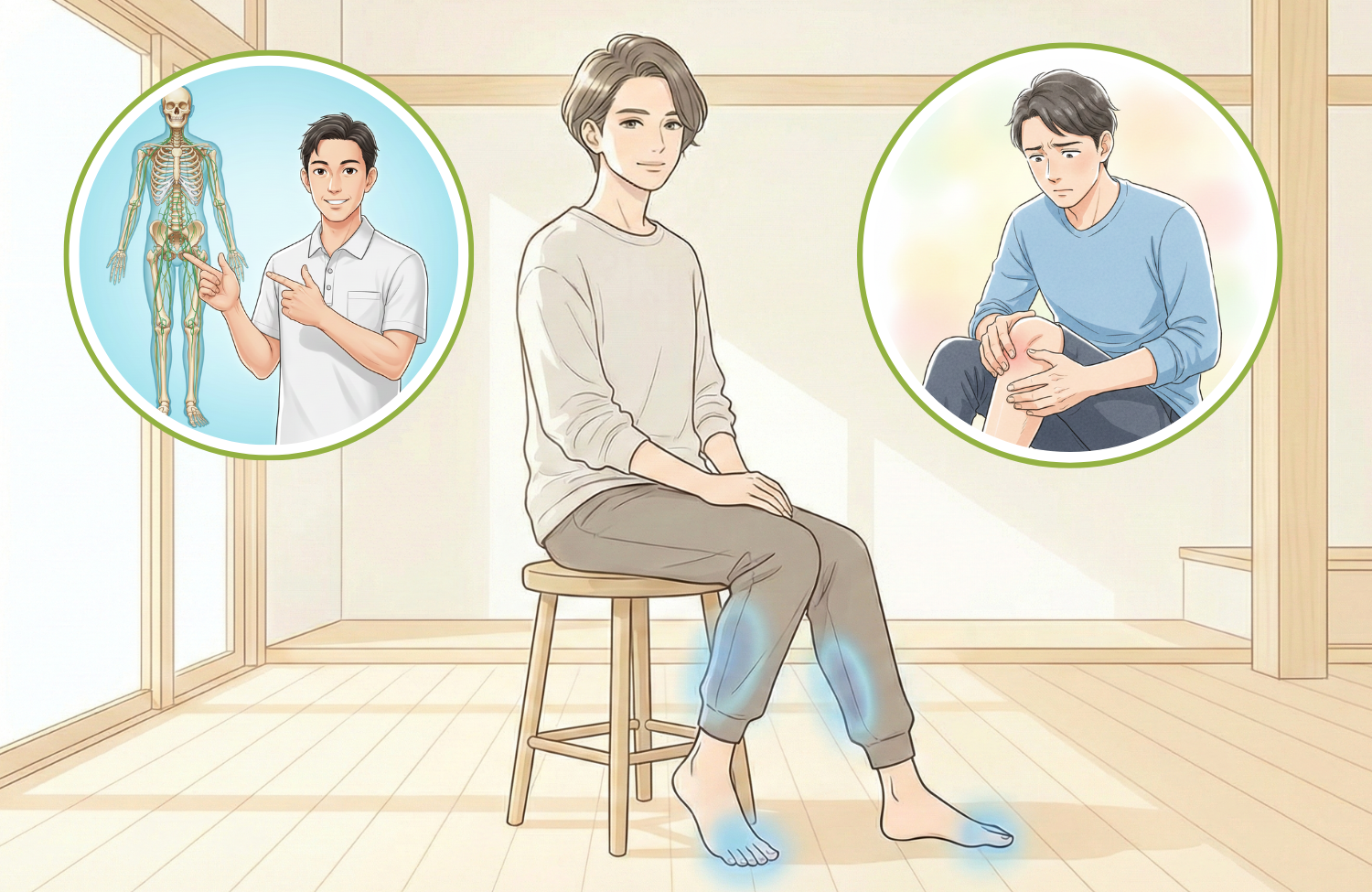 椅子に座っている40代の女性