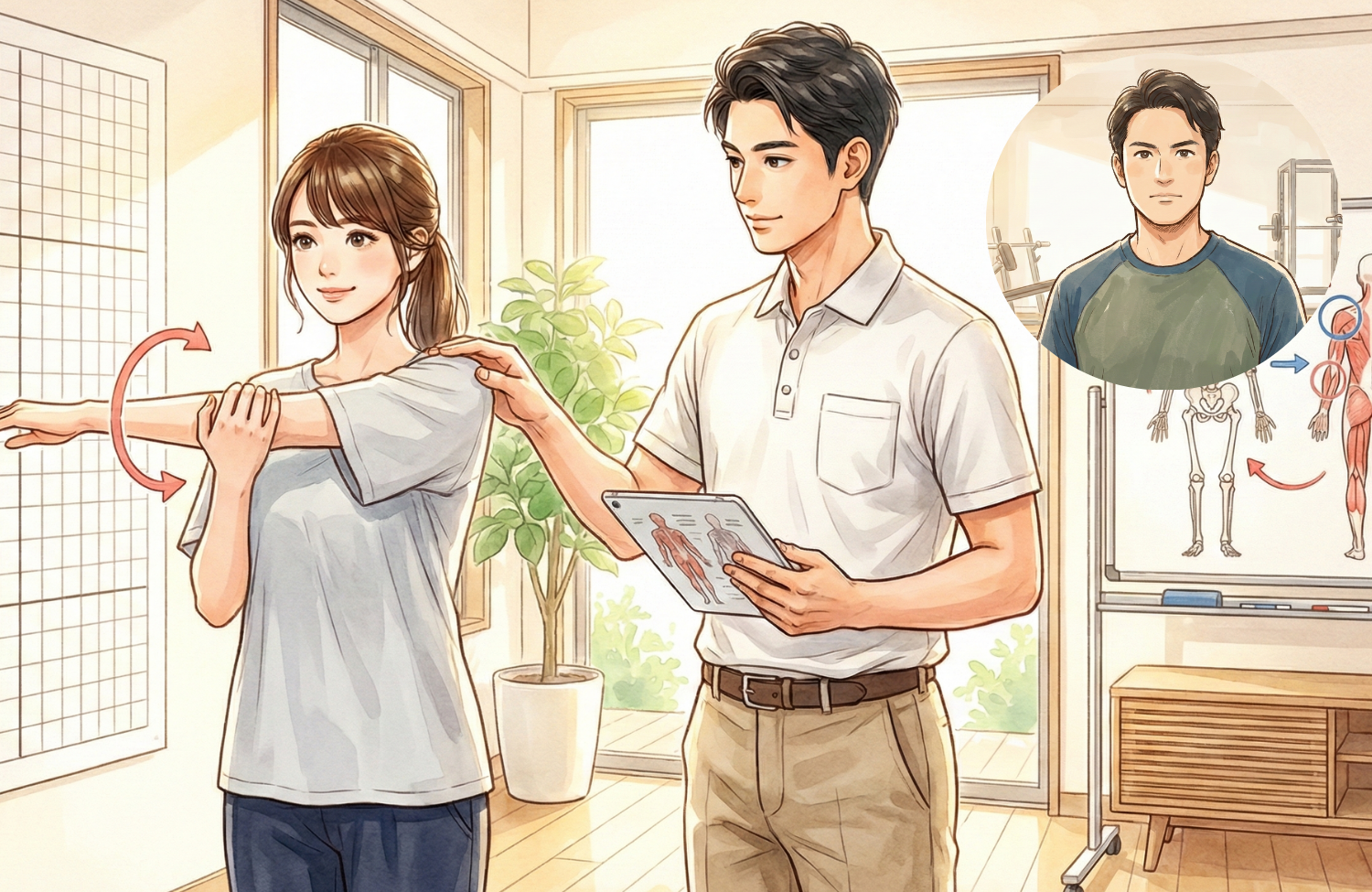 アドバイスを受けている女性