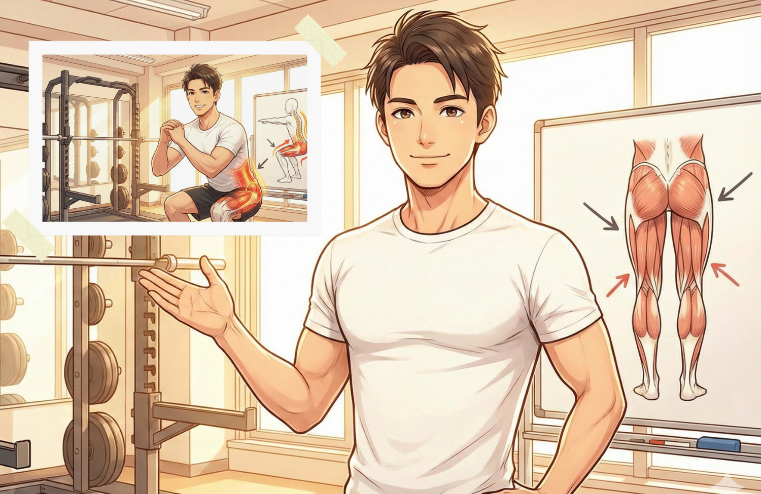 トレーニングを紹介している男性