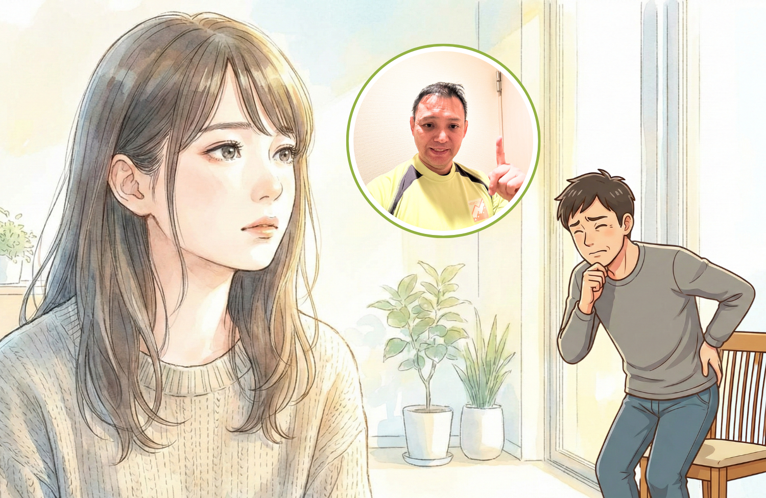 くしゃみをしている30代男性