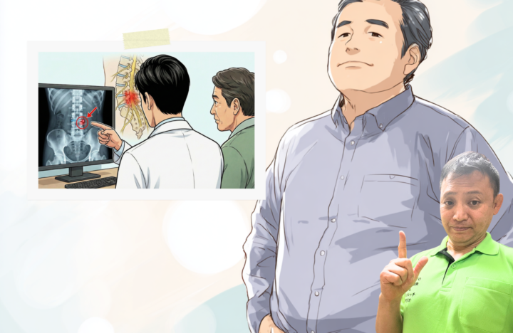 ５０代の男性が立っている